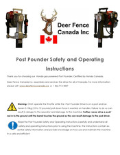 Deer Fence Canada PP83 Safety And Operating Instructions Manual