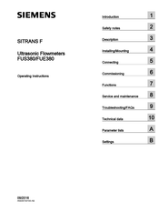 Siemens SITRANS F FUS380 Operating Instructions Manual
