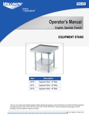 Vollrath 40741 Operator's Manual