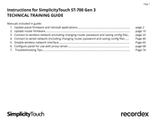 Recordex SimplicityTouch ST-700 Gen 3 Technical Training Manual