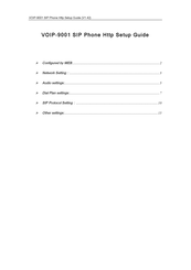 DexWeb Telecom VOIP-9001 Http Setup Manual