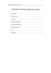 DexWeb Telecom VOIP-9001 Specification & Installation Manual