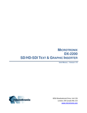 MICROTRONIX DX-2200 User Manual