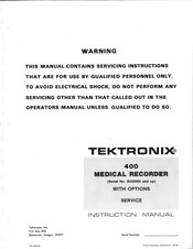 Tektronix 400 OPTION 1 Instruction Manual