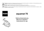 Taski aquamat 75 Instructions For Use Manual