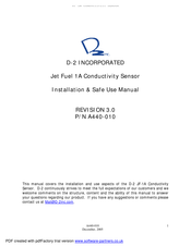 D-2 Incorporated JF-1A Installation & Safe Use Manual