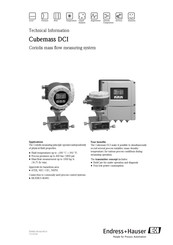 Endress+Hauser Cubemass DCI Technical Information