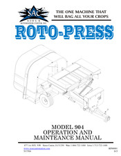 SAC ROTO-PRESS 904 Operation And Maintenance Manual