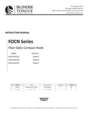 Blonder tongue FOCN Series Instruction Manual