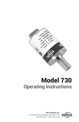Setra Systems Model 730 Operating Instructions Manual