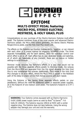 Electro-Harmonix Epitome Manual