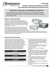 Greenheck Series L Installation, Operation And Maintenance Manual