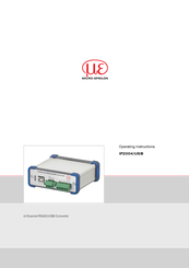 MICRO-EPSILON IF2004/USB Operating Instructions Manual