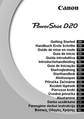 Canon PowerShot D20 Getting Started