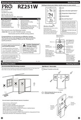 Pro1 Technologies RZ251W Remote Sensing & Zoning Installation Manual