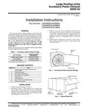 Carrier CRPWREXH008B00 Installation Instructions Manual