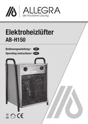 Allegra AB-H150 Operating Instructions Manual