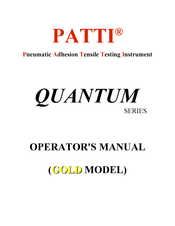 PATTI QUANTUM Gold Operator's Manual
