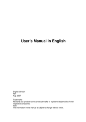 Altina A600 User Manual