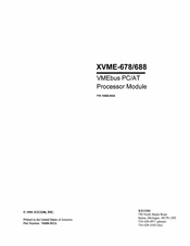 Xycom XVME-688 Manual