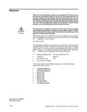 Strand Lighting 24/48 Manual/Memory Installation Manual