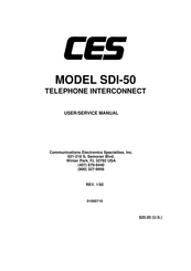 CES SDI-50 User & Service Manual