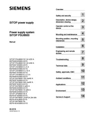 Siemens SITOP PSU8600 Manual