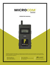 Pliant MICROCOM 900M Operating Manual