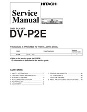 Hitachi DV-P2E Service Manual