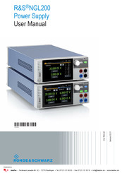 R&S NGL-K103 User Manual