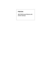 Advantech PCM-3345 Manual