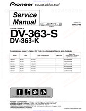 Pioneer DV-363-S Service Manual