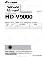 Pioneer HD-V9000 Service Manual