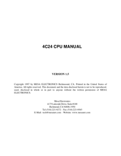 MESA Electronic 4C24 Manual