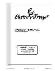 ELECTRO FREEZE CS705-M2 Operator's Manual