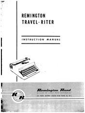 Remington TRAYEL-RITER Instruction Manual