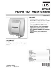 TCS HE360A - Whole House Powered Humidifier Product Data