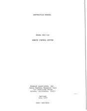 Moseley TRC-15A Instruction Manual