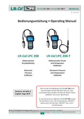 DRUCK & TEMPERATUR Leitenberger LR-Cal LPC 200 Operating Manual