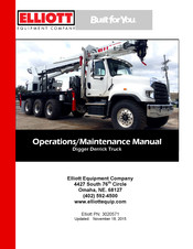 Elliott Digger Derrick Operation & Maintenance Manual