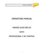 NCMT MAKINO A100-5XR-CD Operator's Manual