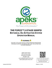 Apeks THE FORCE 2-STAGE Operation Manual
