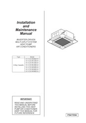 York YIC4048B21S Installation And Maintenance Manual