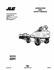 JLG 80H Operator's And Safety Manual