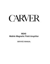 Carver M240 Service Manual