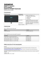 Siemens Simatic RF382R Scanmode Operating Instructions Manual