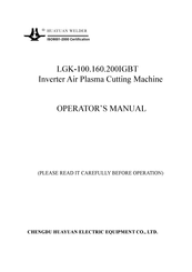 HUAYUAN LGK-100.160.200IGBT Operator's Manual