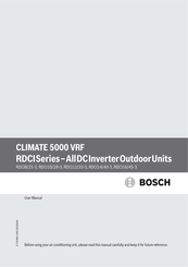 Bosch CLIMATE 5000 VRF RDCI14/40-3 User Manual