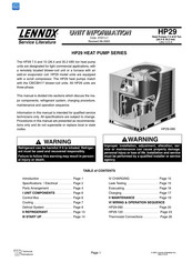 Lennox HP29 Series Manual
