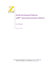ZiLOG eZ80 User Manual